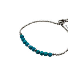 Bracelet ajustable Turquoise et Laiton décoratif